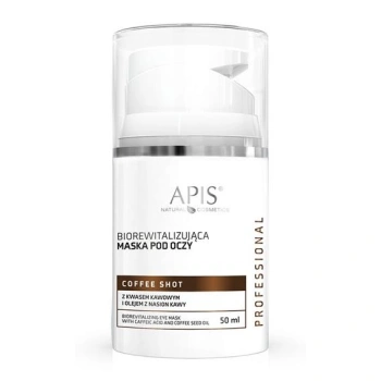 APIS COFFEE SHOT Biorewitalizująca maska pod oczy z kwasem kawowym i olejem z nasion kawy / 50 ml